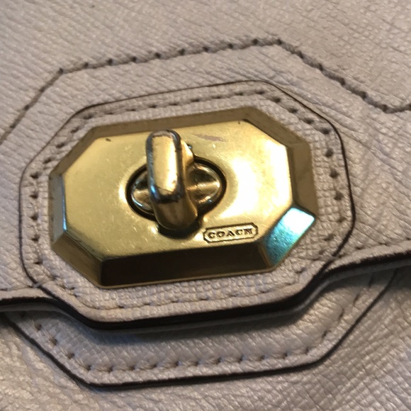 COACH Large Leather Satchel Shoulder Bag - Campbell Turnlock F25508 - Picture 5 of 11